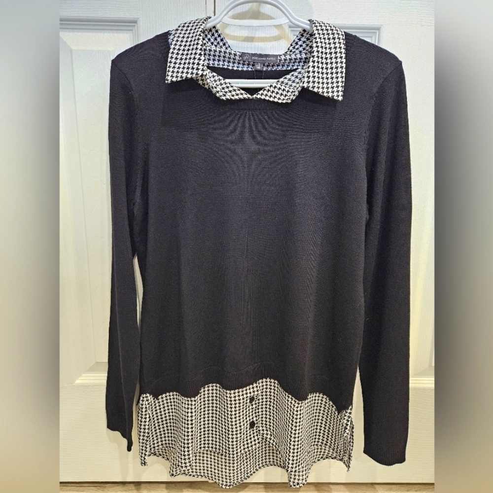 Adrianna Papell NWT Women's Top Black Blouse Size Medium